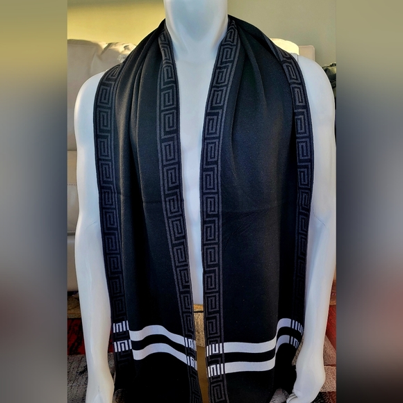 Greek Key Scarf NEW 100% Viscose - Picture 2 of 8